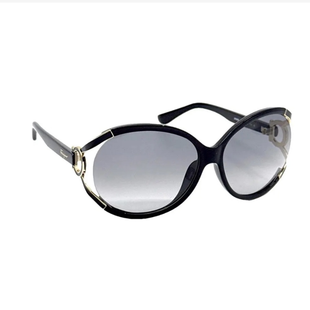 SALVATORE FERRAGAMO Sunglasses SF60OS 001 Authentic W/Case and cards NEW!!!